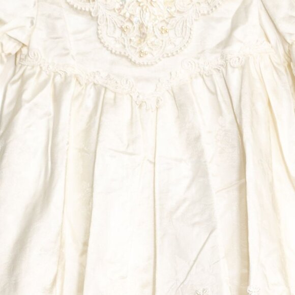 Memories Size 12M Vintage Ivory Lace Christening Gown Delicate Heirloom Baby - Picture 3 of 8